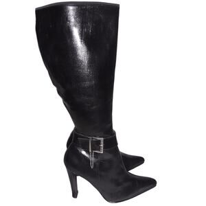 Colin Stuart Sz 6 Genuine Leather Boots With Silver Side Buckle